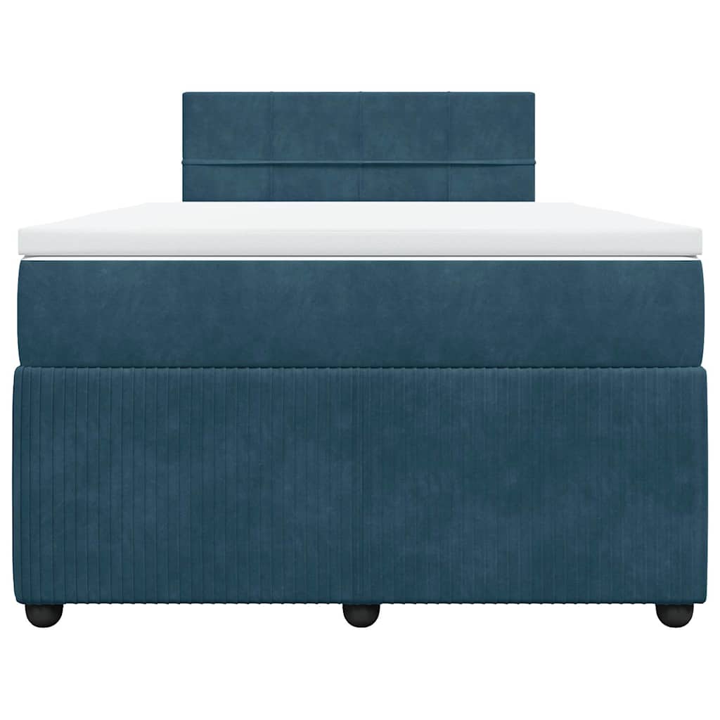 Boxspring met matras fluweel blauw 120x200 cm is nu te koop bij PeponiXL, paradijselijk wonen!