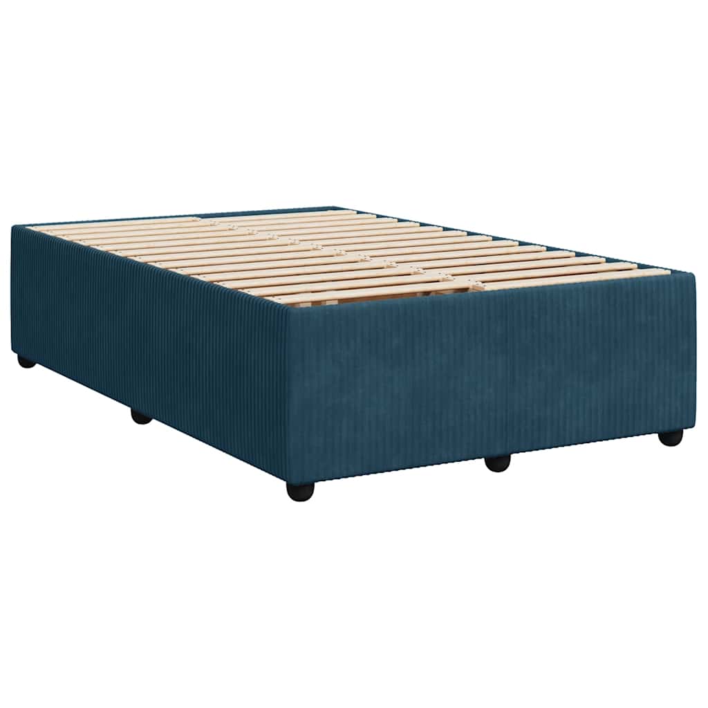 Boxspring met matras fluweel blauw 120x200 cm is nu te koop bij PeponiXL, paradijselijk wonen!