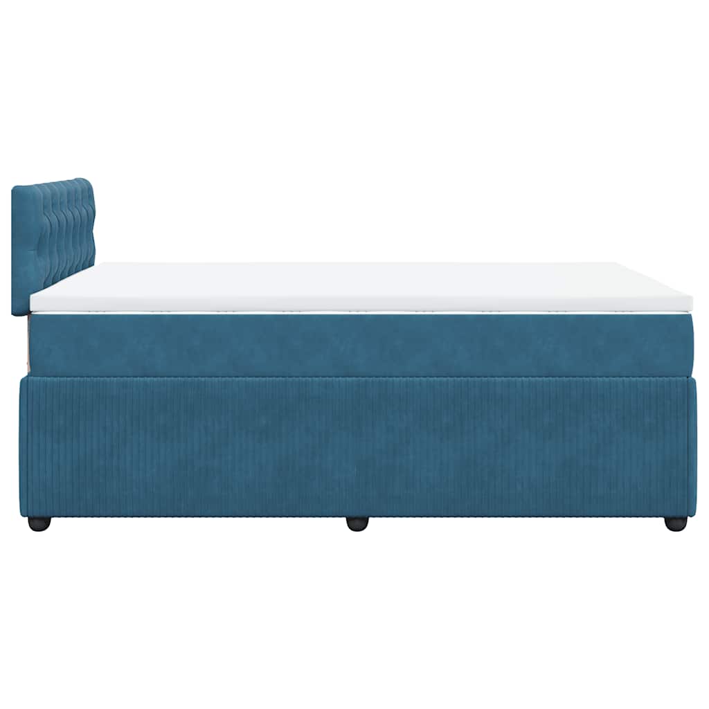 Boxspring met matras fluweel blauw 120x200 cm is nu te koop bij PeponiXL, paradijselijk wonen!