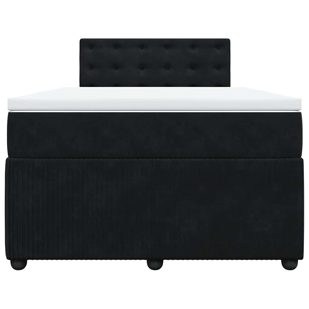 Boxspring met matras fluweel zwart 120x200 cm is nu te koop bij PeponiXL, paradijselijk wonen!