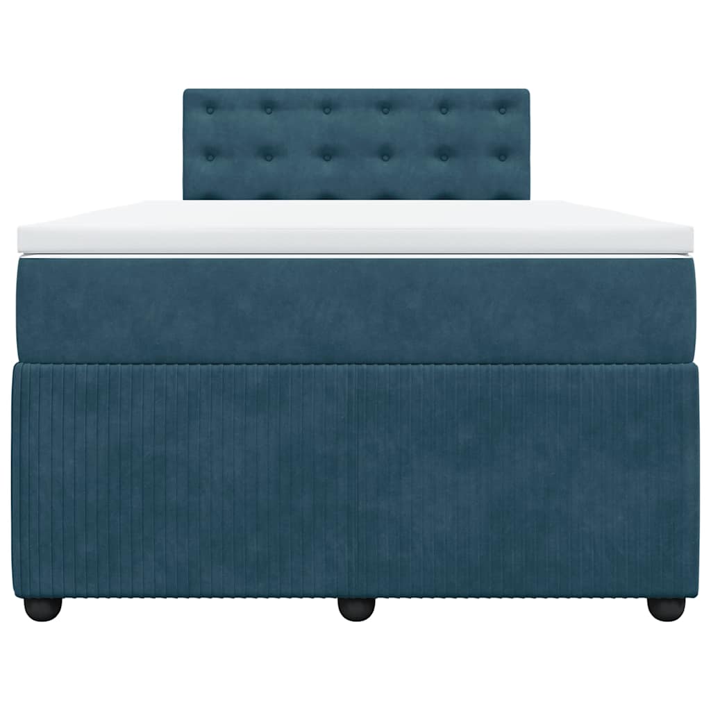 Boxspring met matras fluweel blauw 120x200 cm is nu te koop bij PeponiXL, paradijselijk wonen!