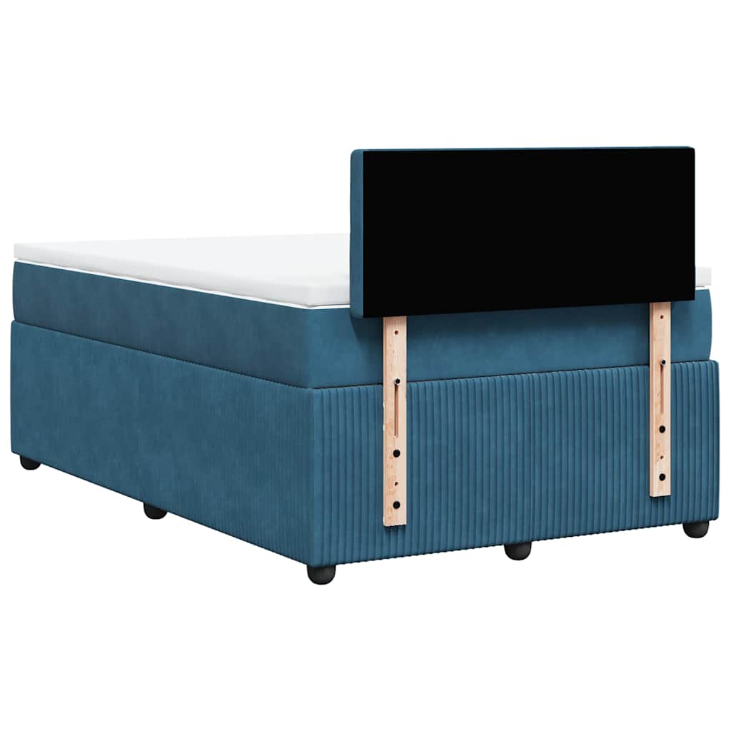 Boxspring met matras fluweel blauw 120x200 cm is nu te koop bij PeponiXL, paradijselijk wonen!