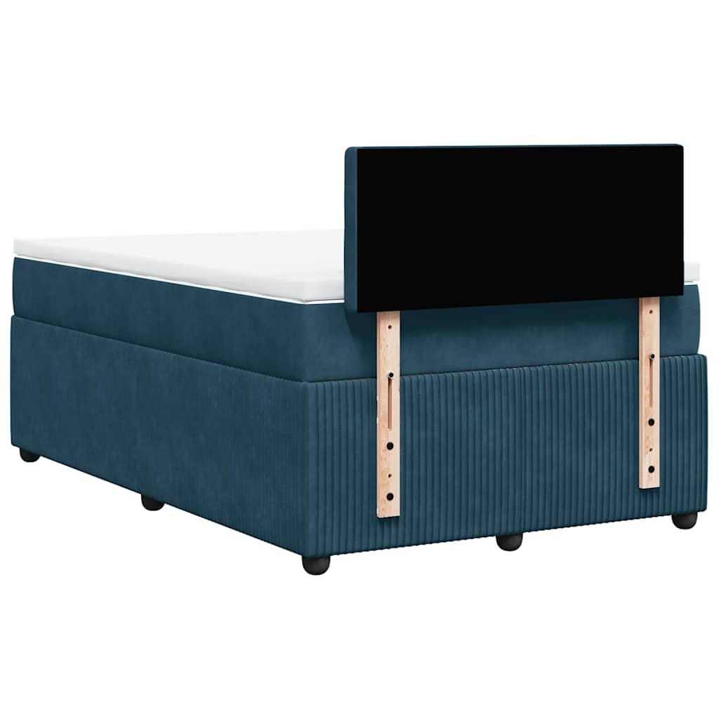 Boxspring met matras fluweel blauw 120x200 cm is nu te koop bij PeponiXL, paradijselijk wonen!