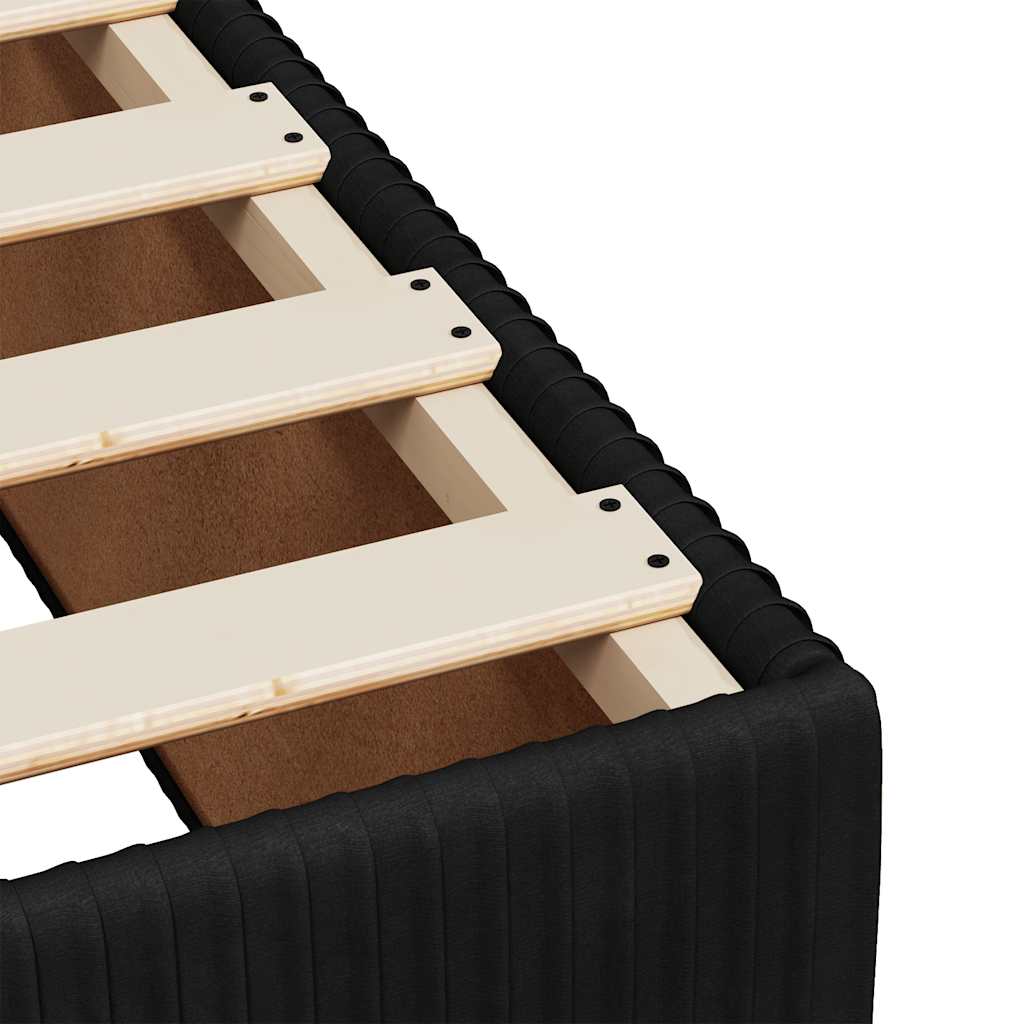 Boxspring met matras fluweel zwart 140x190 cm is nu te koop bij PeponiXL, paradijselijk wonen!