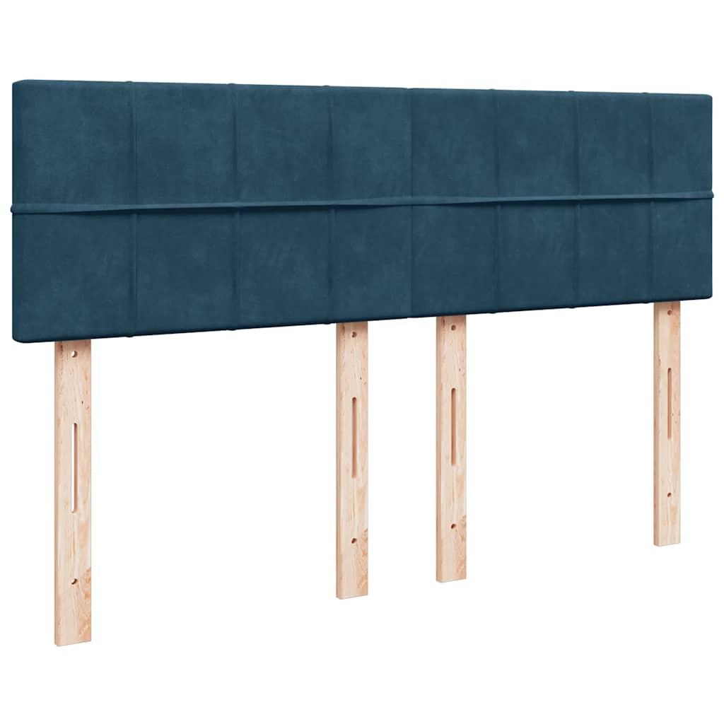 Boxspring met matras fluweel blauw 140x190 cm is nu te koop bij PeponiXL, paradijselijk wonen!