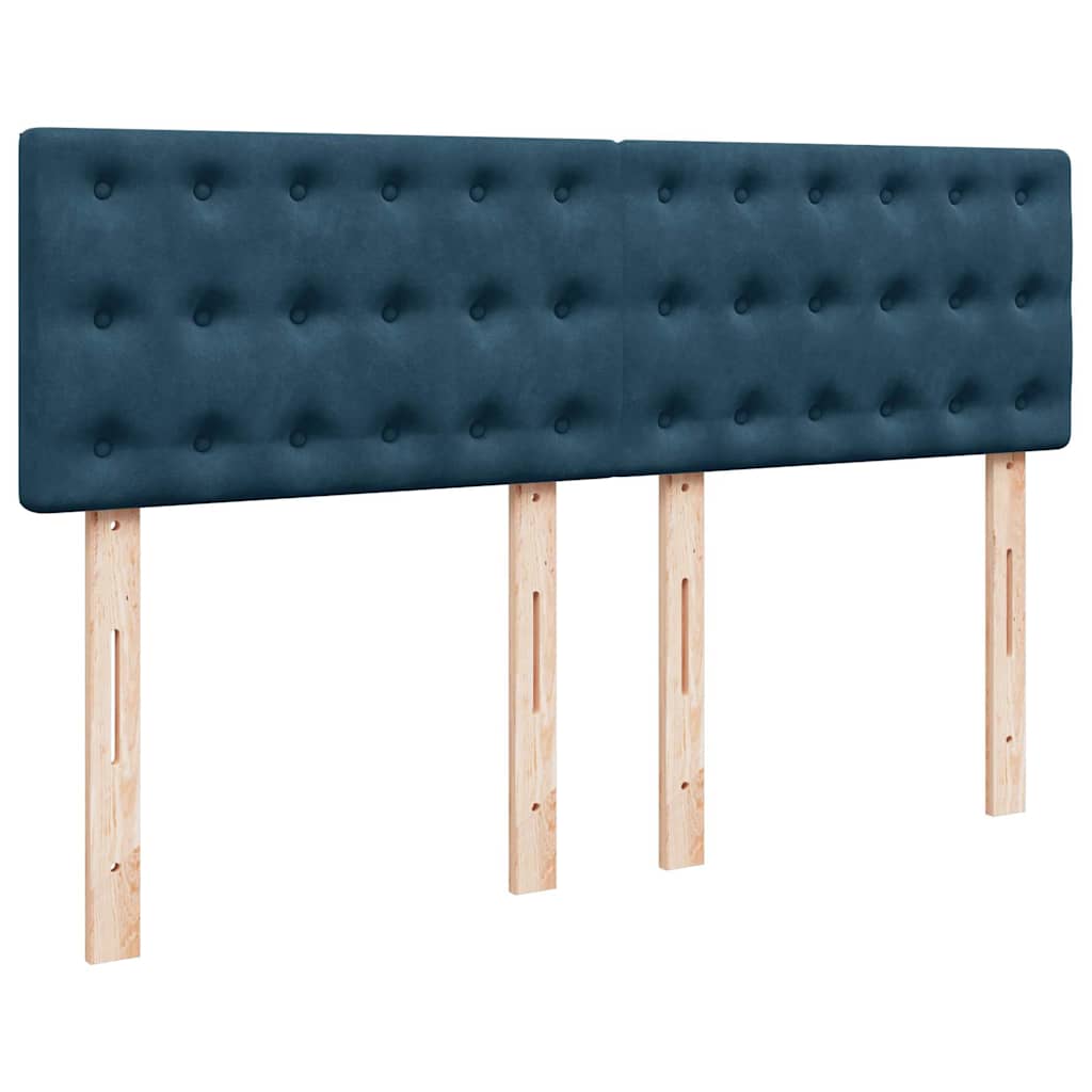 Boxspring met matras fluweel blauw 140x190 cm is nu te koop bij PeponiXL, paradijselijk wonen!