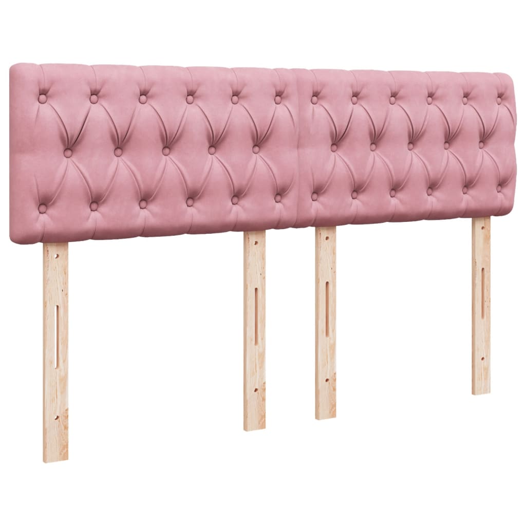 Boxspring met matras fluweel roze 140x200 cm is nu te koop bij PeponiXL, paradijselijk wonen!