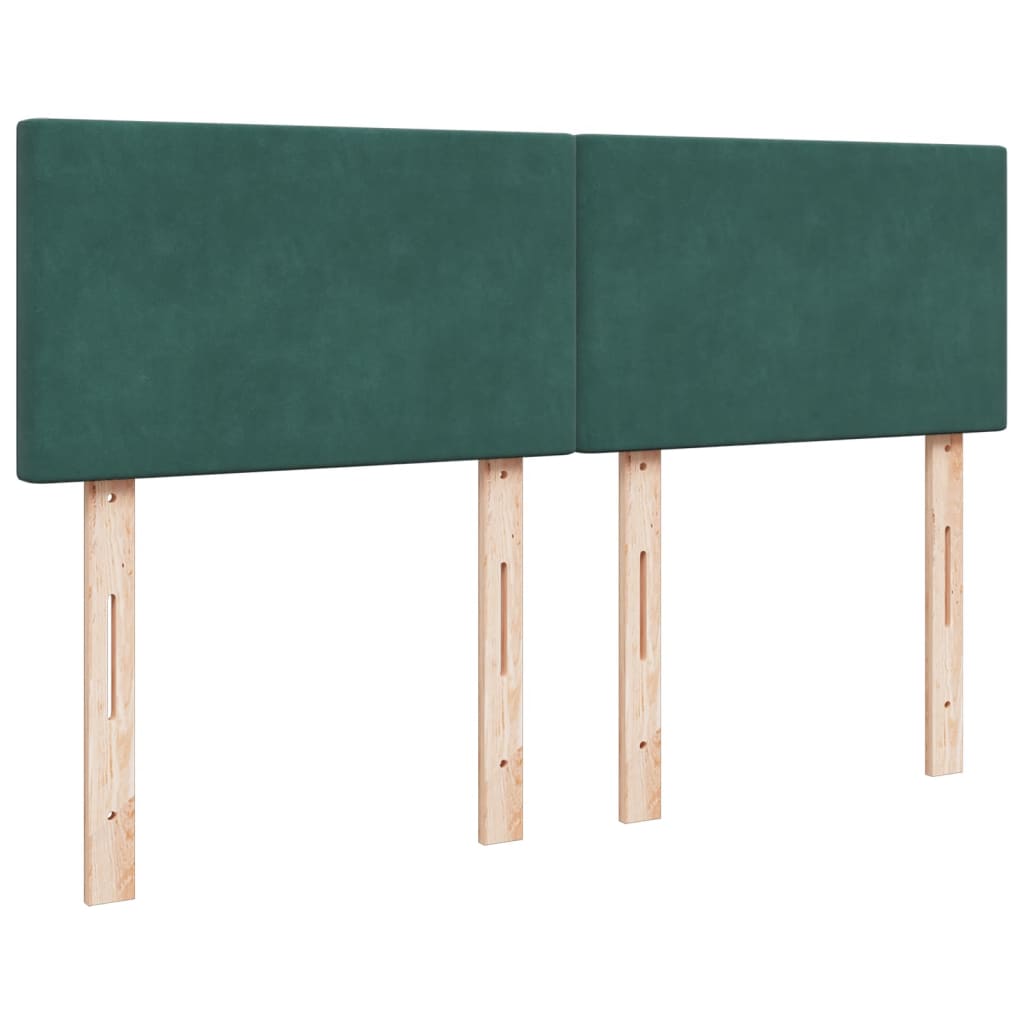 Boxspring met matras fluweel donkergroen 160x200 cm is nu te koop bij PeponiXL, paradijselijk wonen!