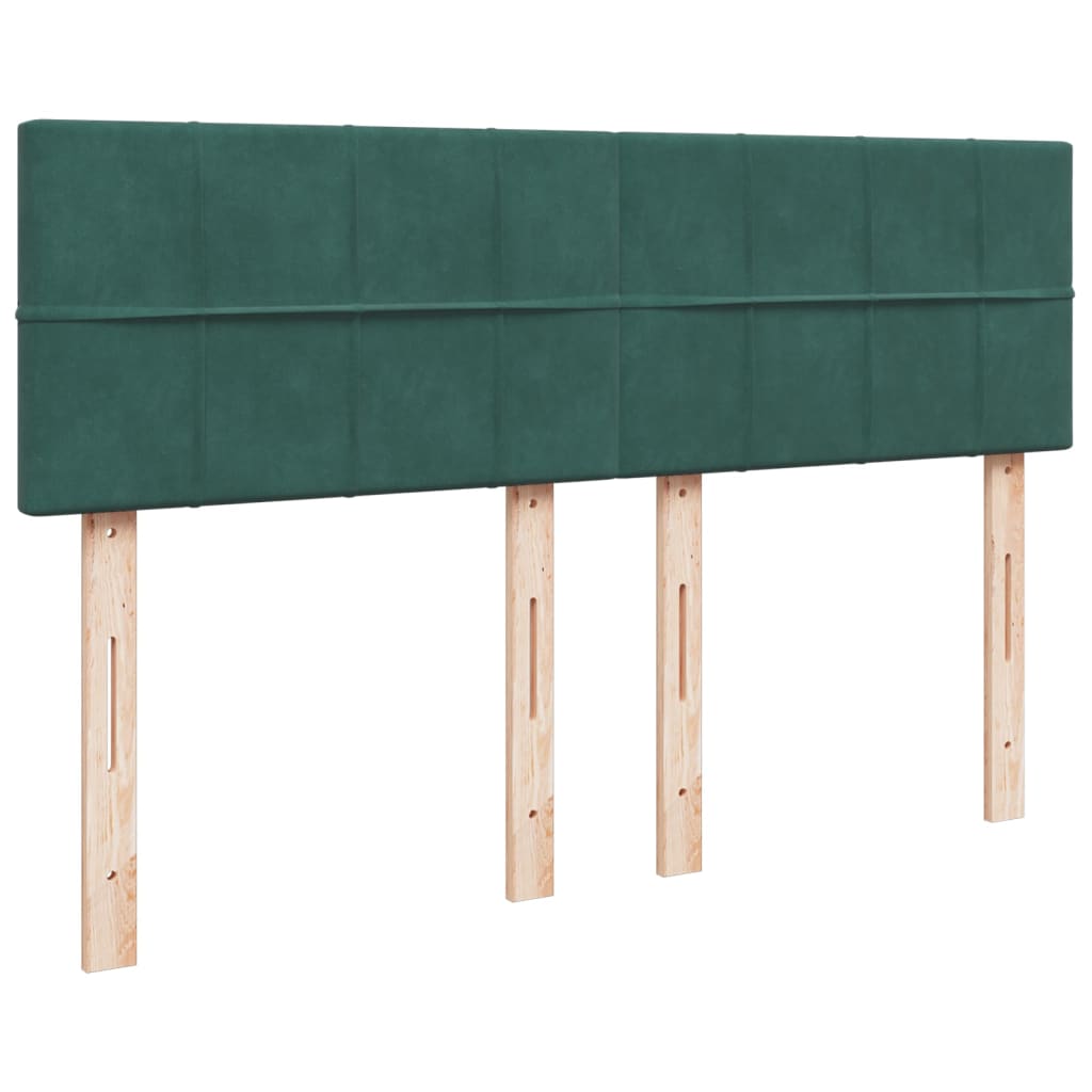 Boxspring met matras fluweel donkergroen 160x200 cm is nu te koop bij PeponiXL, paradijselijk wonen!