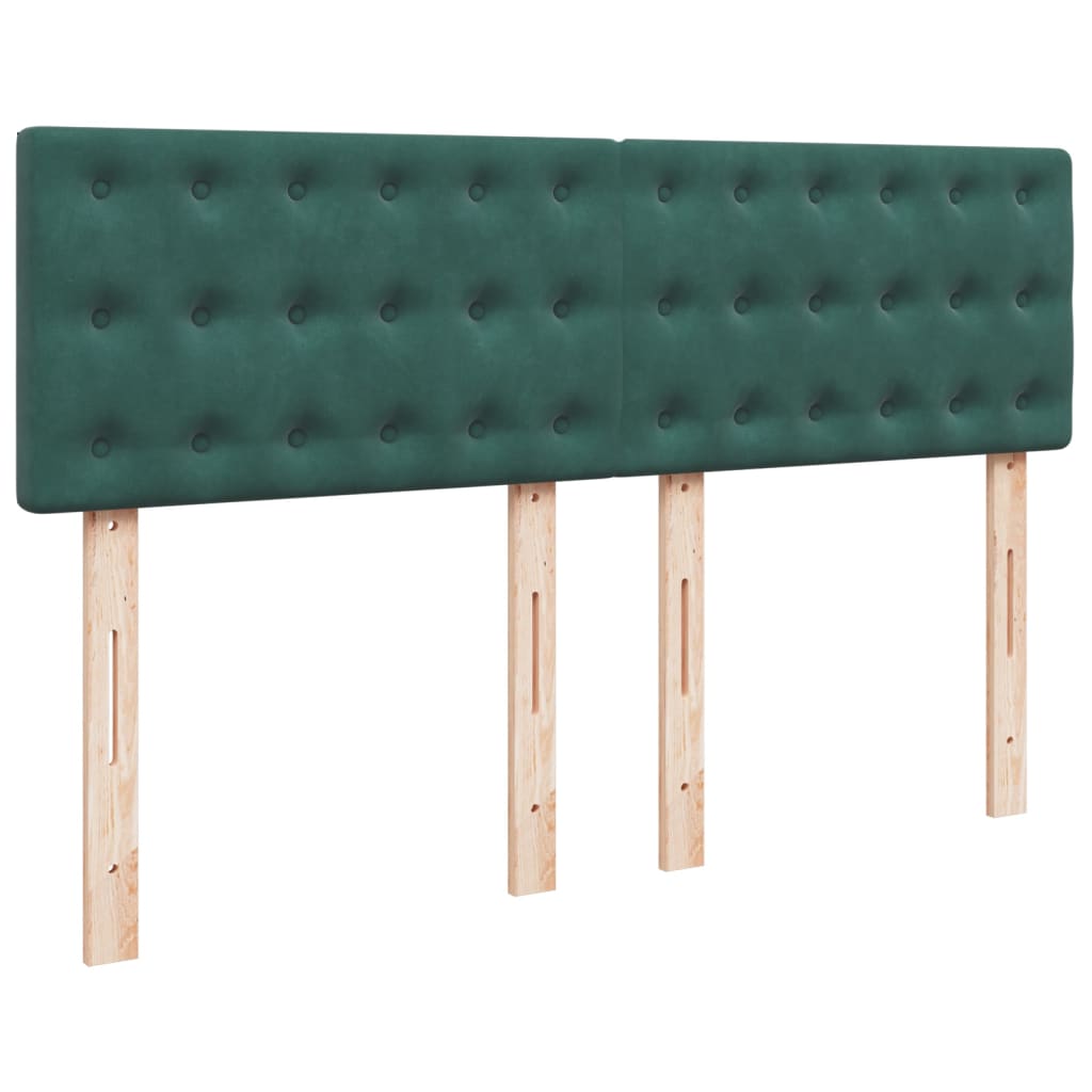 Boxspring met matras fluweel donkergroen 160x200 cm is nu te koop bij PeponiXL, paradijselijk wonen!