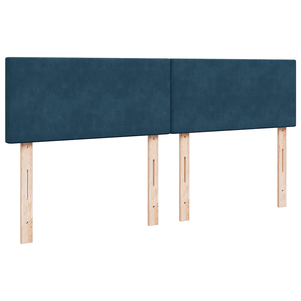 Boxspring met matras fluweel blauw 180x200 cm is nu te koop bij PeponiXL, paradijselijk wonen!