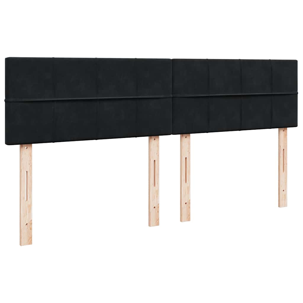 Boxspring met matras fluweel zwart 180x200 cm is nu te koop bij PeponiXL, paradijselijk wonen!