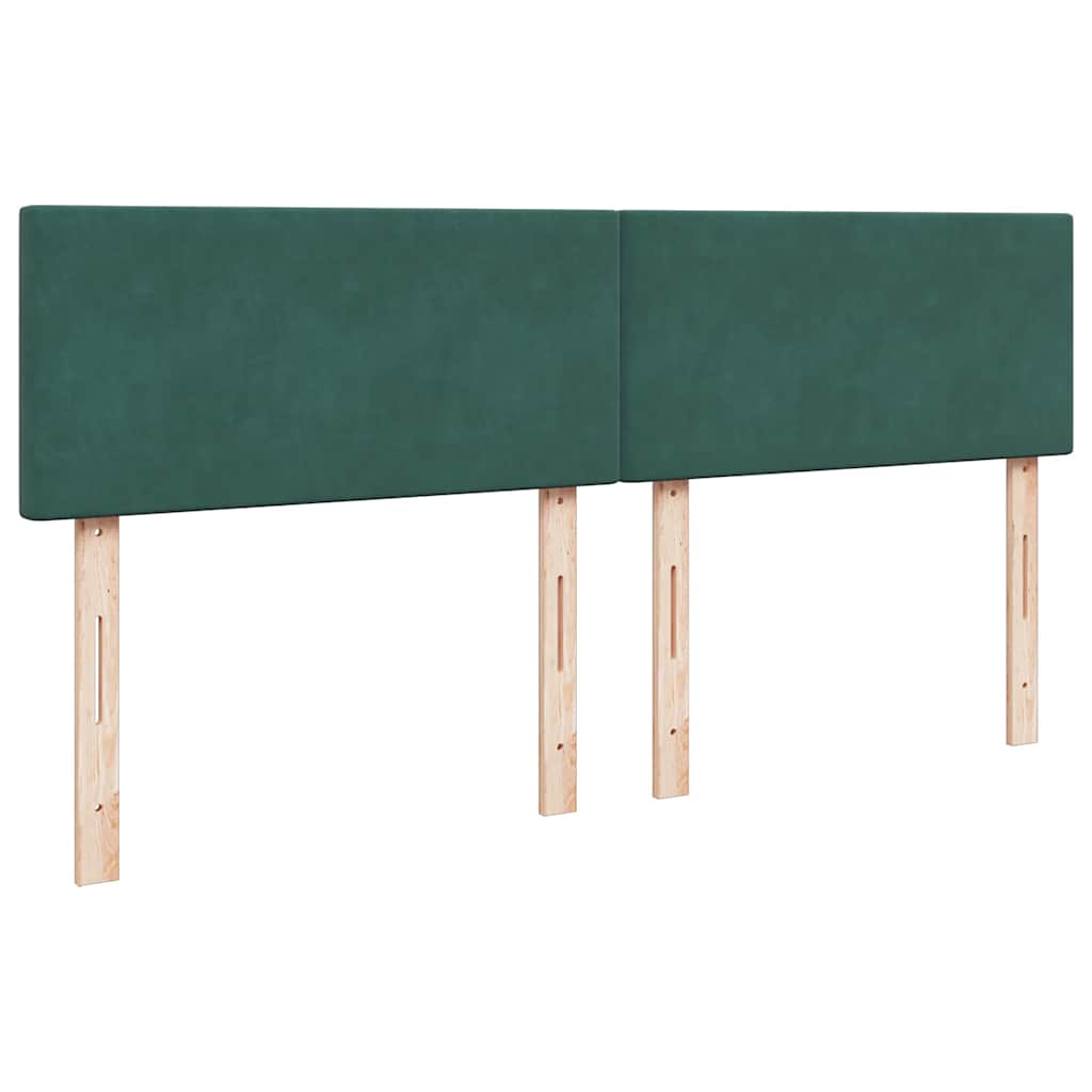 Boxspring met matras fluweel donkergroen 200x200 cm is nu te koop bij PeponiXL, paradijselijk wonen!