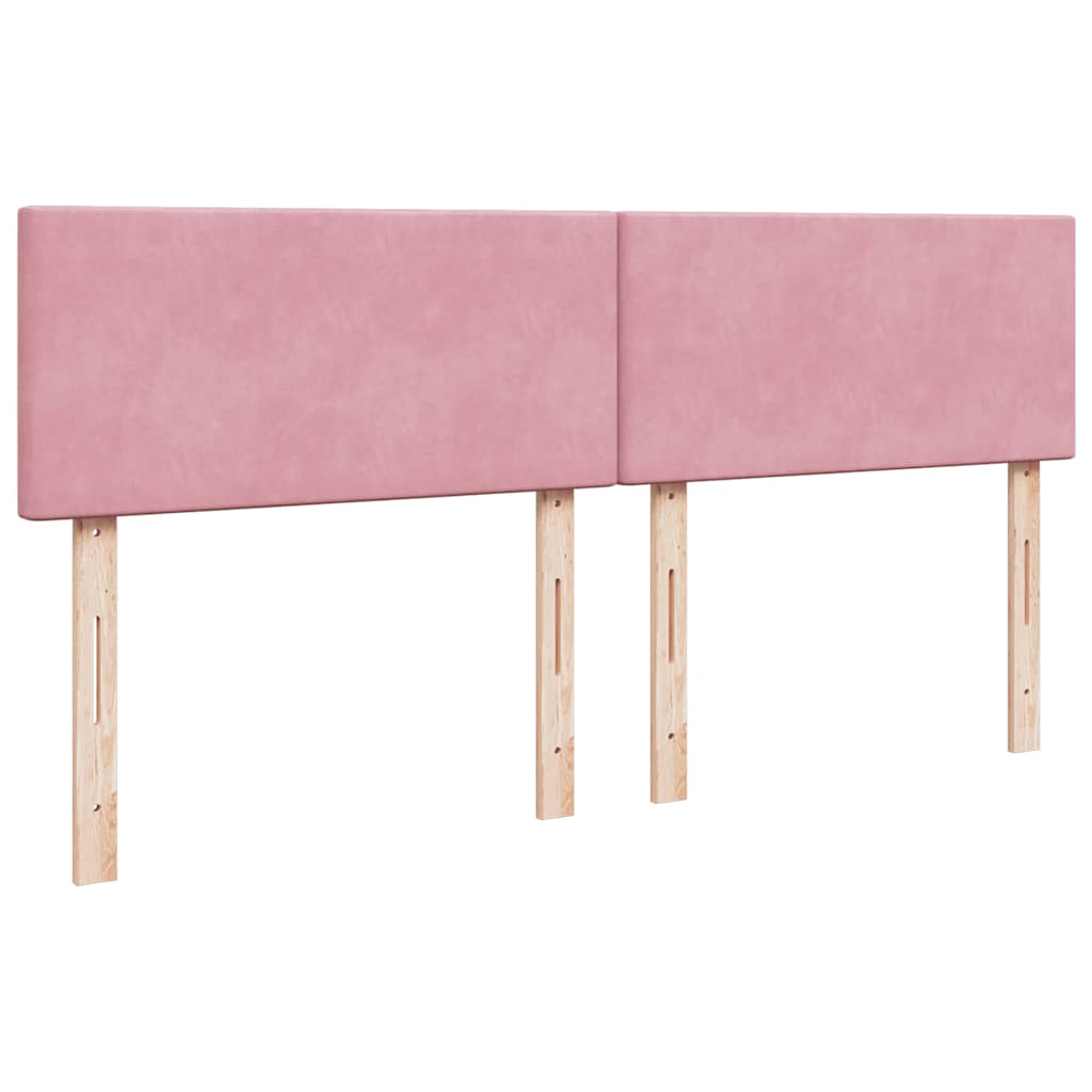 Boxspring met matras fluweel roze 200x200 cm is nu te koop bij PeponiXL, paradijselijk wonen!