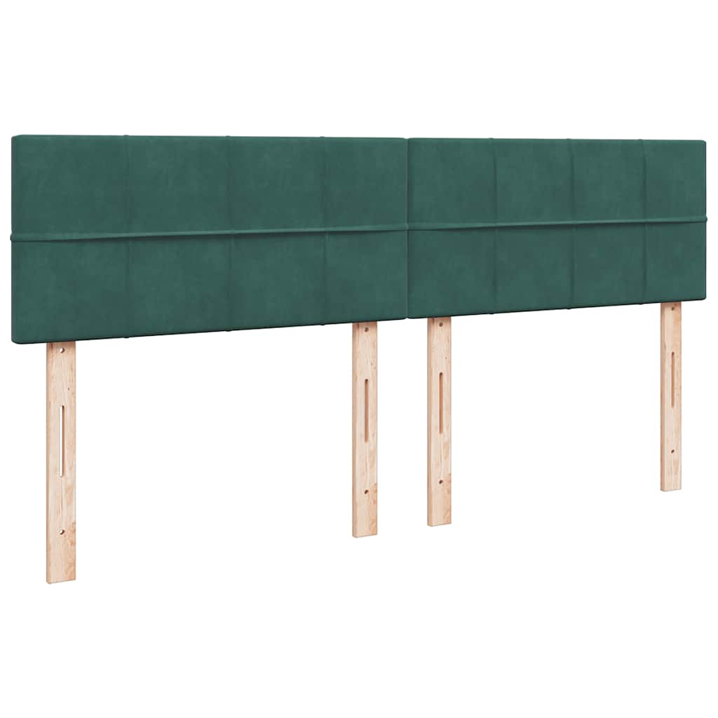 Boxspring met matras fluweel donkergroen 200x200 cm is nu te koop bij PeponiXL, paradijselijk wonen!