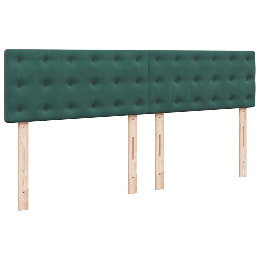 Boxspring met matras fluweel donkergroen 200x200 cm is nu te koop bij PeponiXL, paradijselijk wonen!