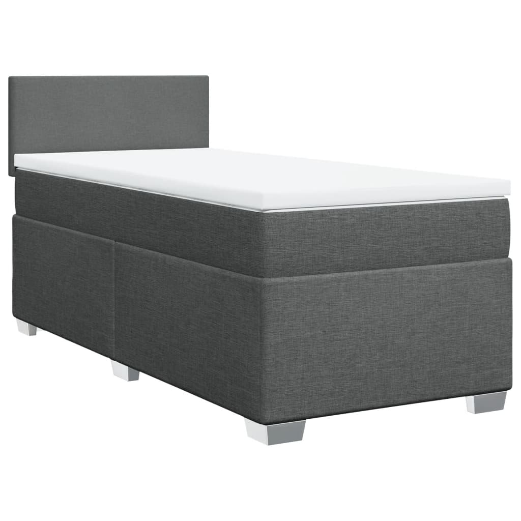 Boxspring met matras stof donkergrijs 80x200 cm is nu te koop bij PeponiXL, paradijselijk wonen!
