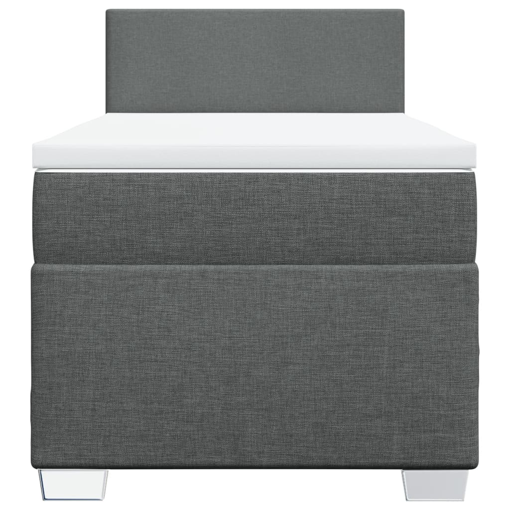 Boxspring met matras stof donkergrijs 80x200 cm is nu te koop bij PeponiXL, paradijselijk wonen!