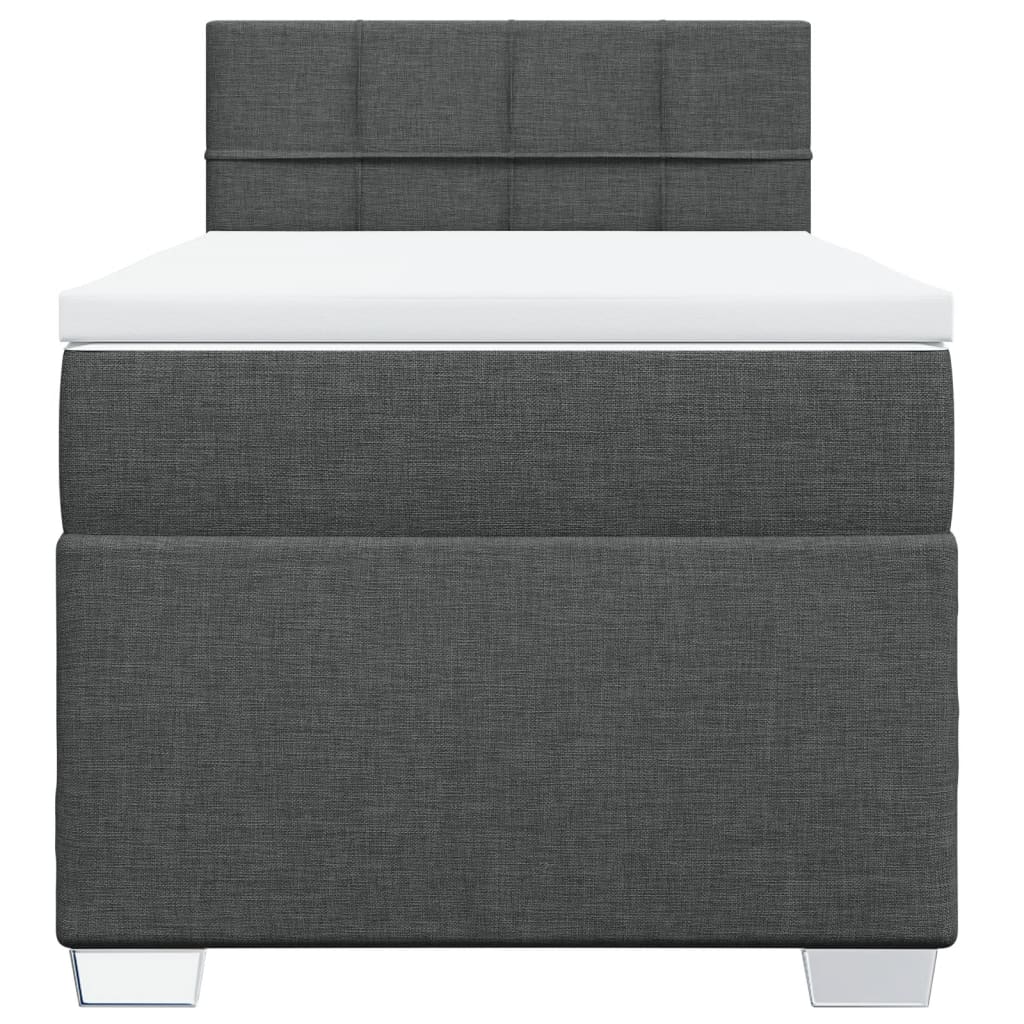 Boxspring met matras stof donkergrijs 80x200 cm is nu te koop bij PeponiXL, paradijselijk wonen!