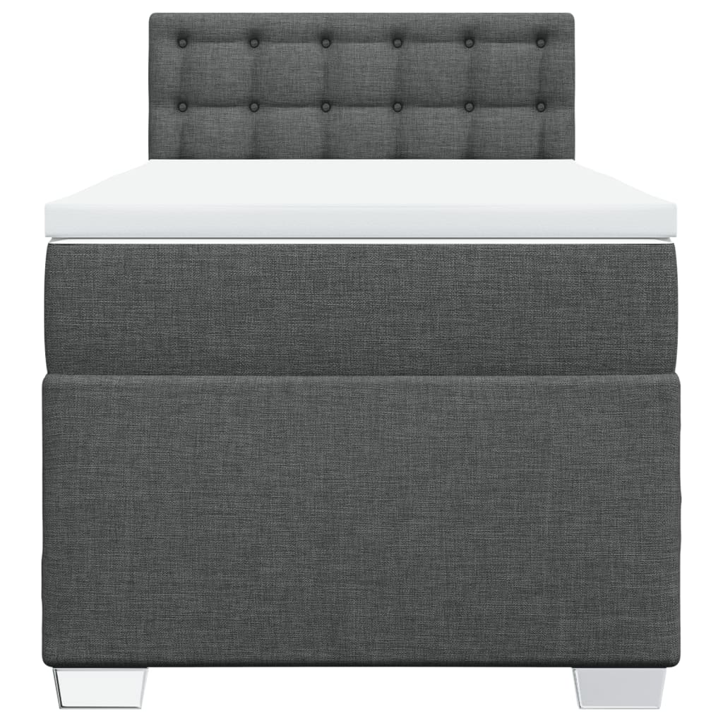 Boxspring met matras stof donkergrijs 80x200 cm is nu te koop bij PeponiXL, paradijselijk wonen!