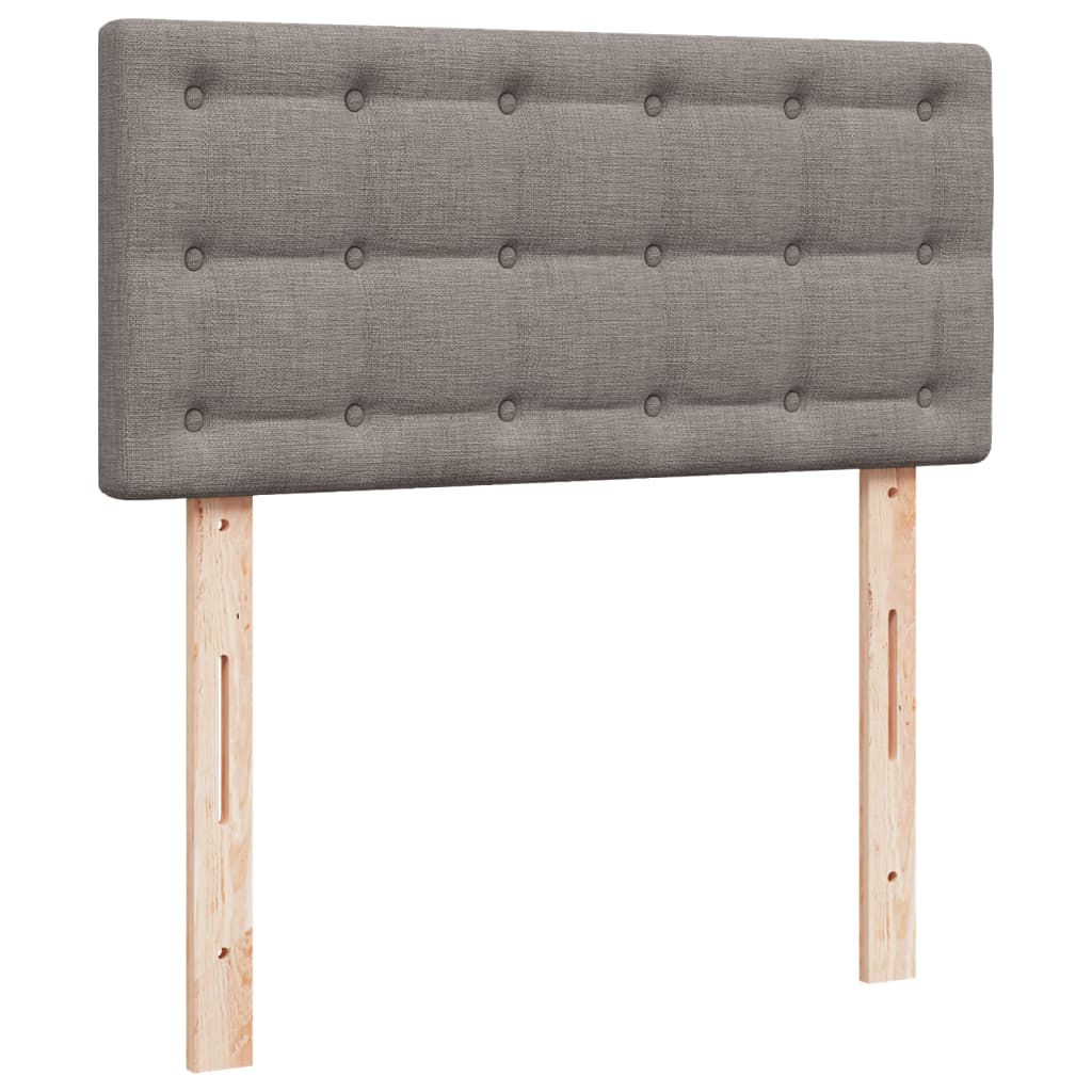 Boxspring met matras stof taupe 90x190 cm is nu te koop bij PeponiXL, paradijselijk wonen!