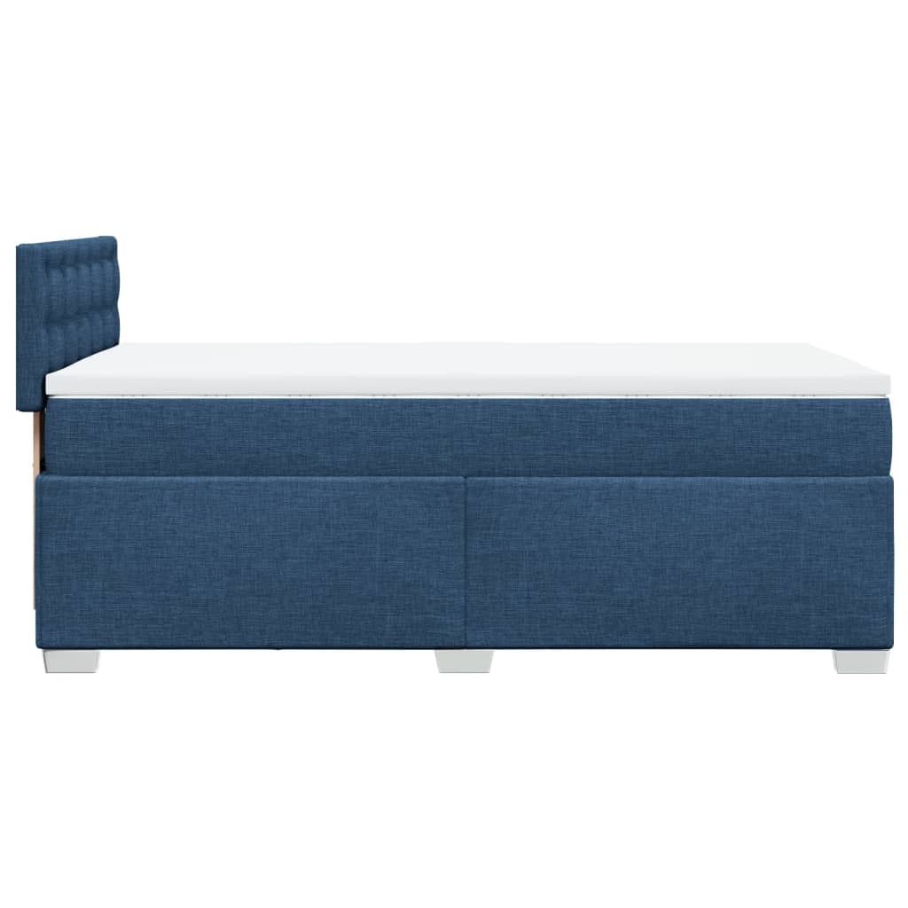 Boxspring met matras stof blauw 90x190 cm is nu te koop bij PeponiXL, paradijselijk wonen!