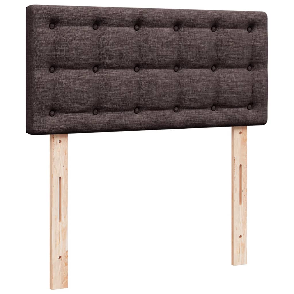 Boxspring met matras stof donkerbruin 90x200 cm is nu te koop bij PeponiXL, paradijselijk wonen!