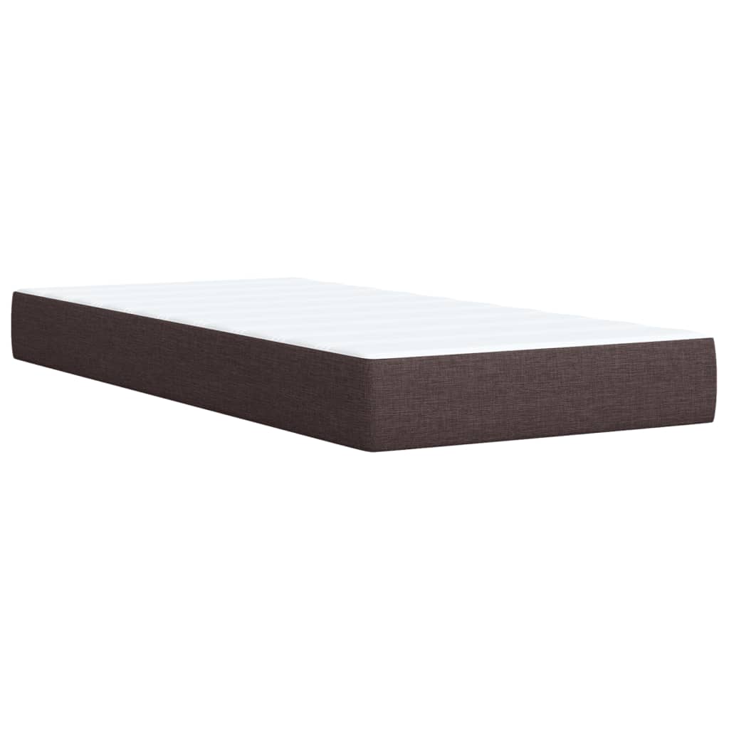 Boxspring met matras stof donkerbruin 90x200 cm is nu te koop bij PeponiXL, paradijselijk wonen!