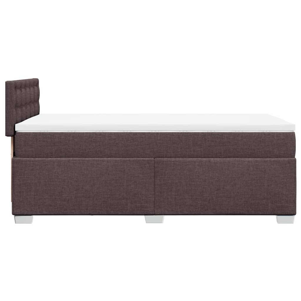 Boxspring met matras stof donkerbruin 90x200 cm is nu te koop bij PeponiXL, paradijselijk wonen!