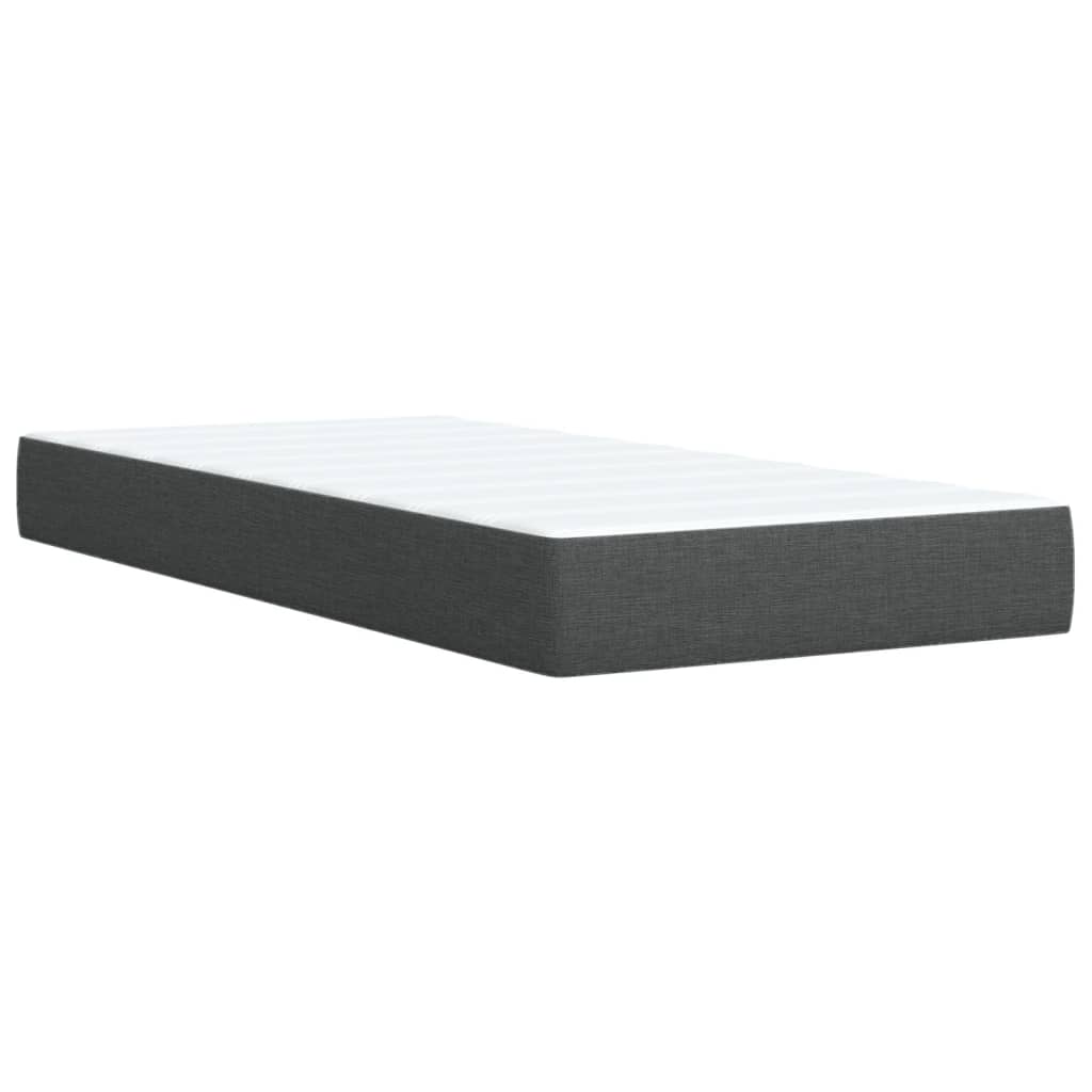 Boxspring met matras stof donkergrijs 100x200 cm is nu te koop bij PeponiXL, paradijselijk wonen!
