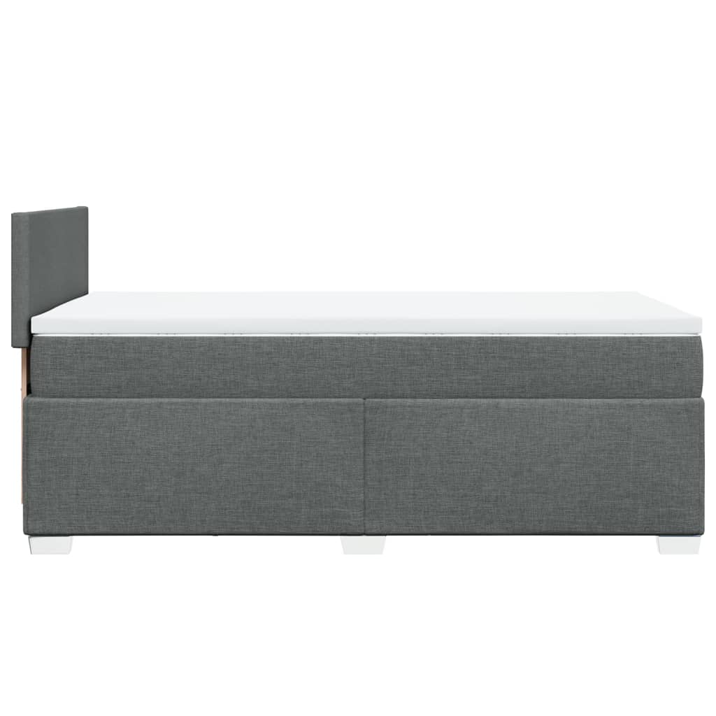Boxspring met matras stof donkergrijs 100x200 cm is nu te koop bij PeponiXL, paradijselijk wonen!