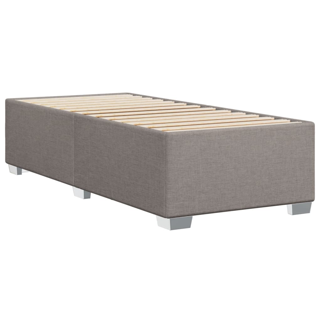 Boxspring met matras stof taupe 100x200 cm is nu te koop bij PeponiXL, paradijselijk wonen!
