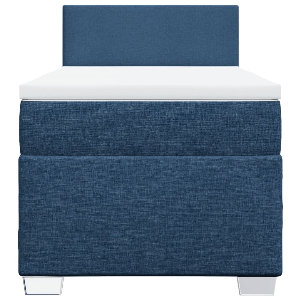 Boxspring met matras stof blauw 100x200 cm is nu te koop bij PeponiXL, paradijselijk wonen!