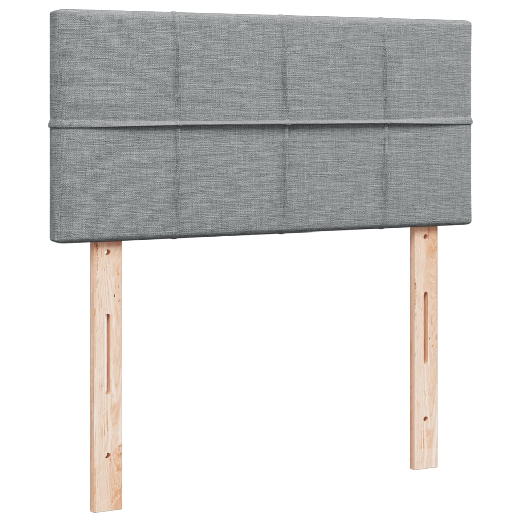 Boxspring met matras stof lichtgrijs 100x200 cm is nu te koop bij PeponiXL, paradijselijk wonen!