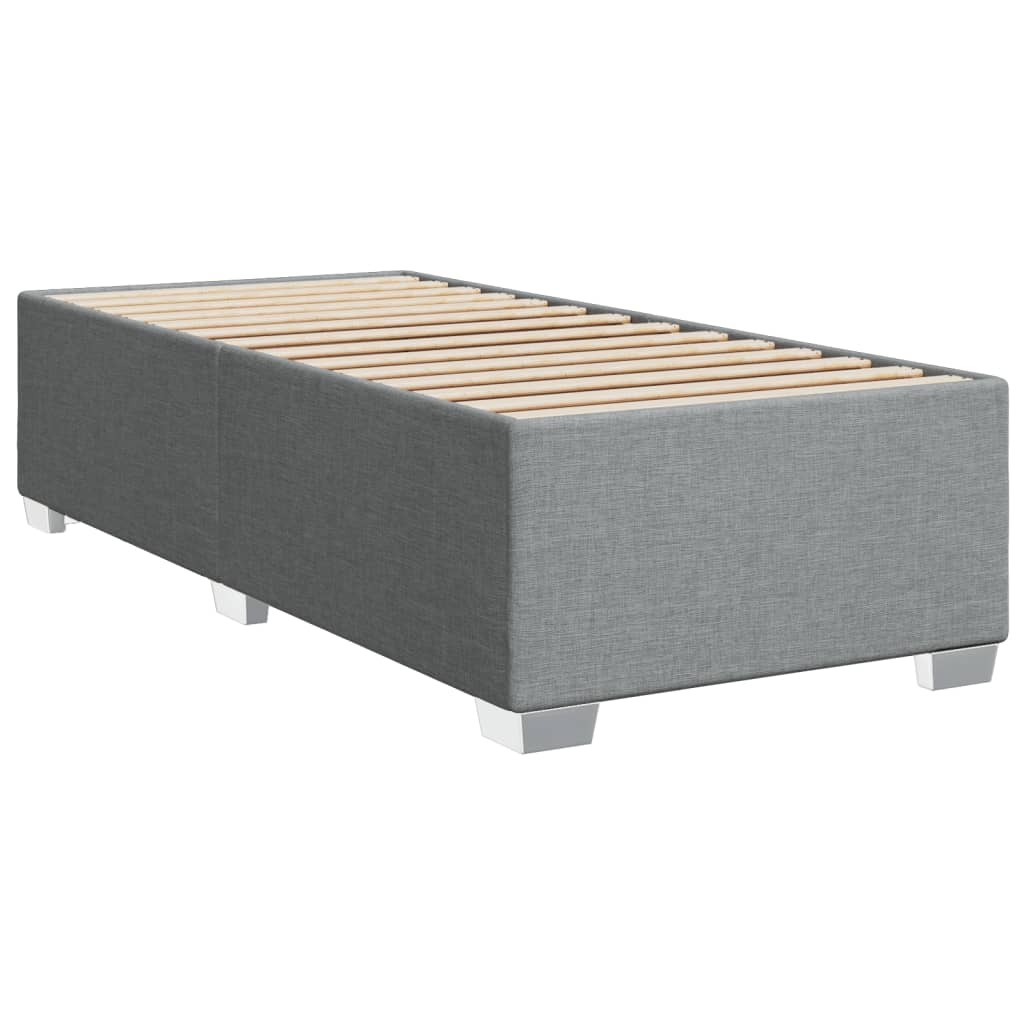 Boxspring met matras stof lichtgrijs 100x200 cm is nu te koop bij PeponiXL, paradijselijk wonen!