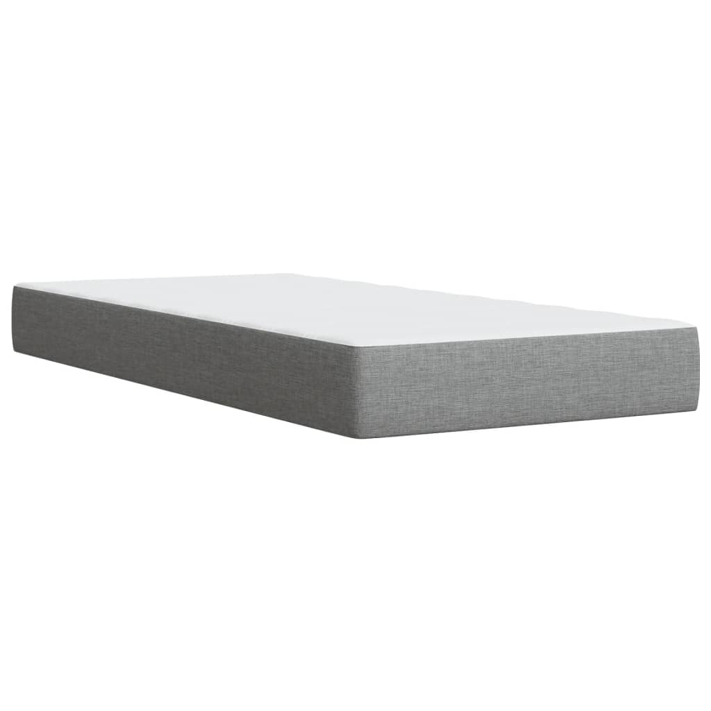 Boxspring met matras stof lichtgrijs 100x200 cm is nu te koop bij PeponiXL, paradijselijk wonen!