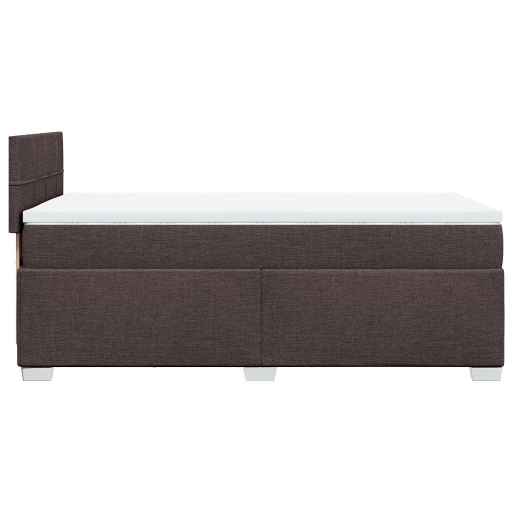 Boxspring met matras stof donkerbruin 100x200 cm is nu te koop bij PeponiXL, paradijselijk wonen!