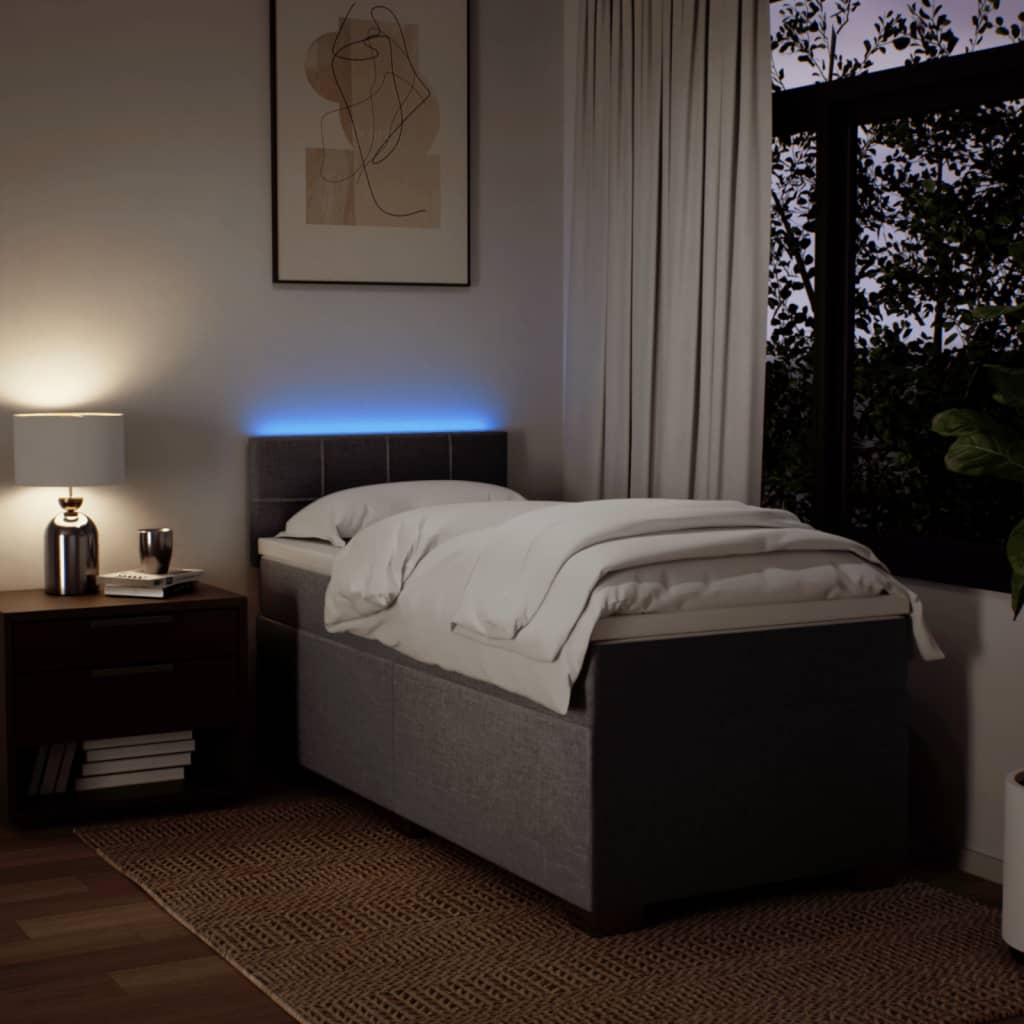 Boxspring met matras stof taupe 100x200 cm is nu te koop bij PeponiXL, paradijselijk wonen!