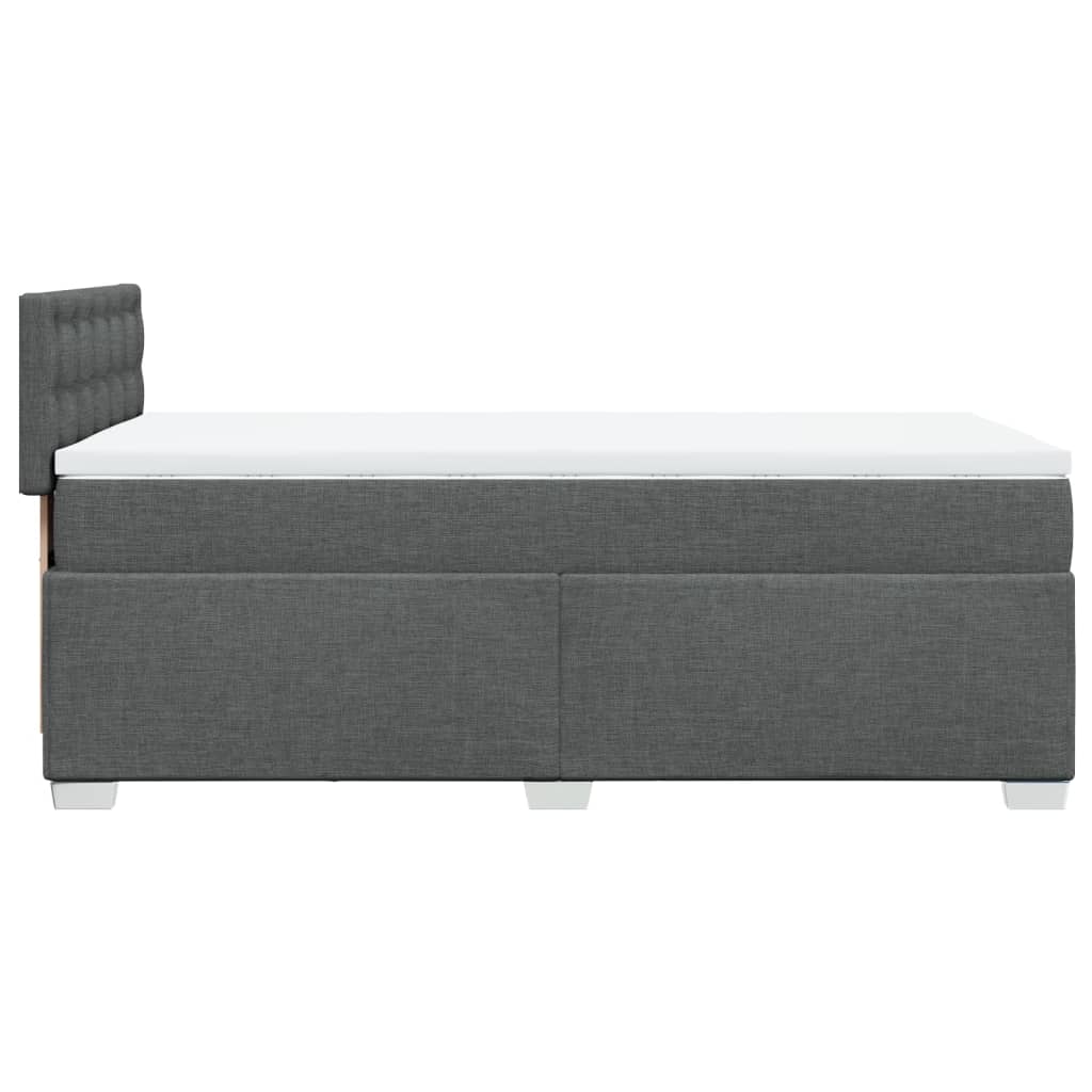 Boxspring met matras stof donkergrijs 100x200 cm is nu te koop bij PeponiXL, paradijselijk wonen!