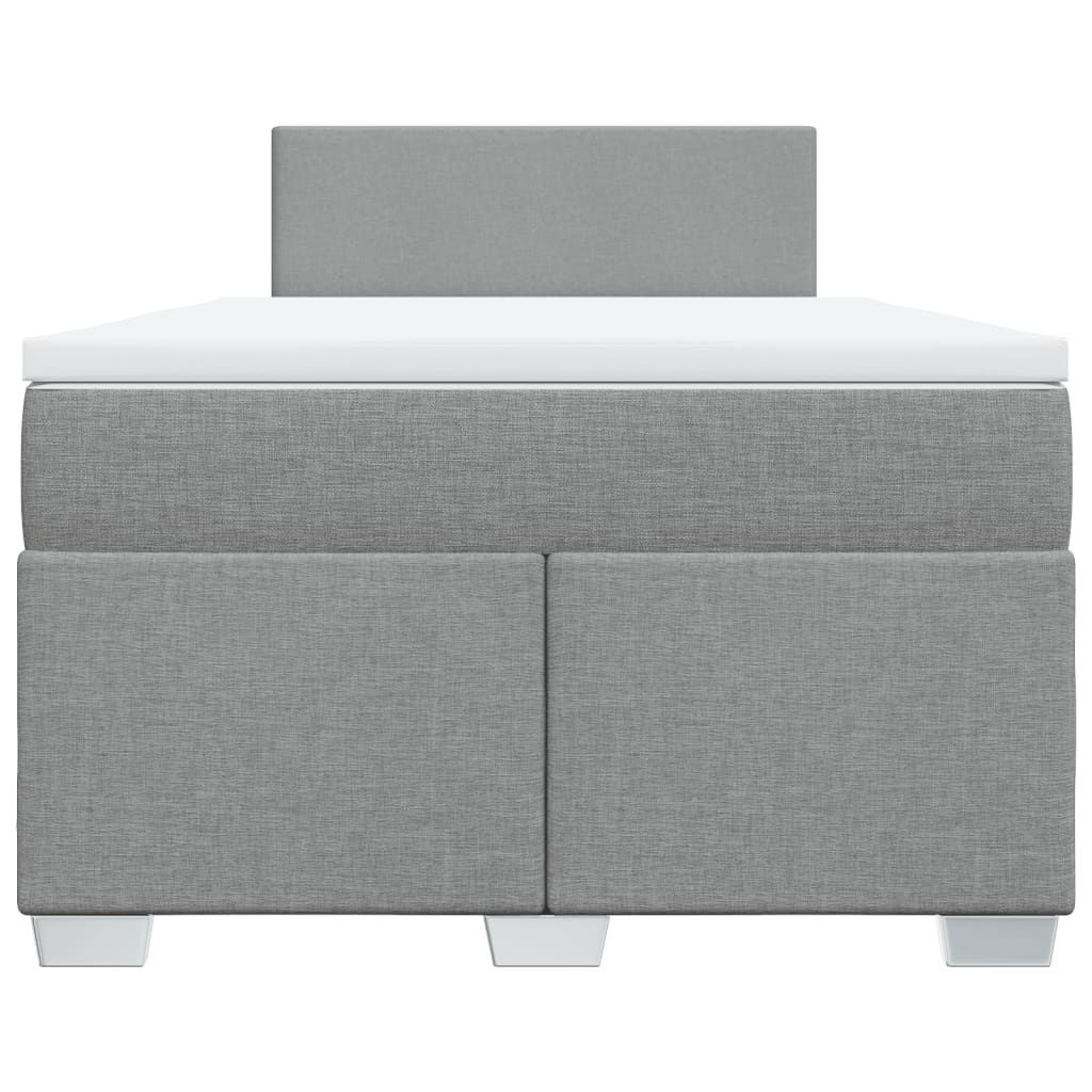 Boxspring met matras stof lichtgrijs 120x190 cm is nu te koop bij PeponiXL, paradijselijk wonen!