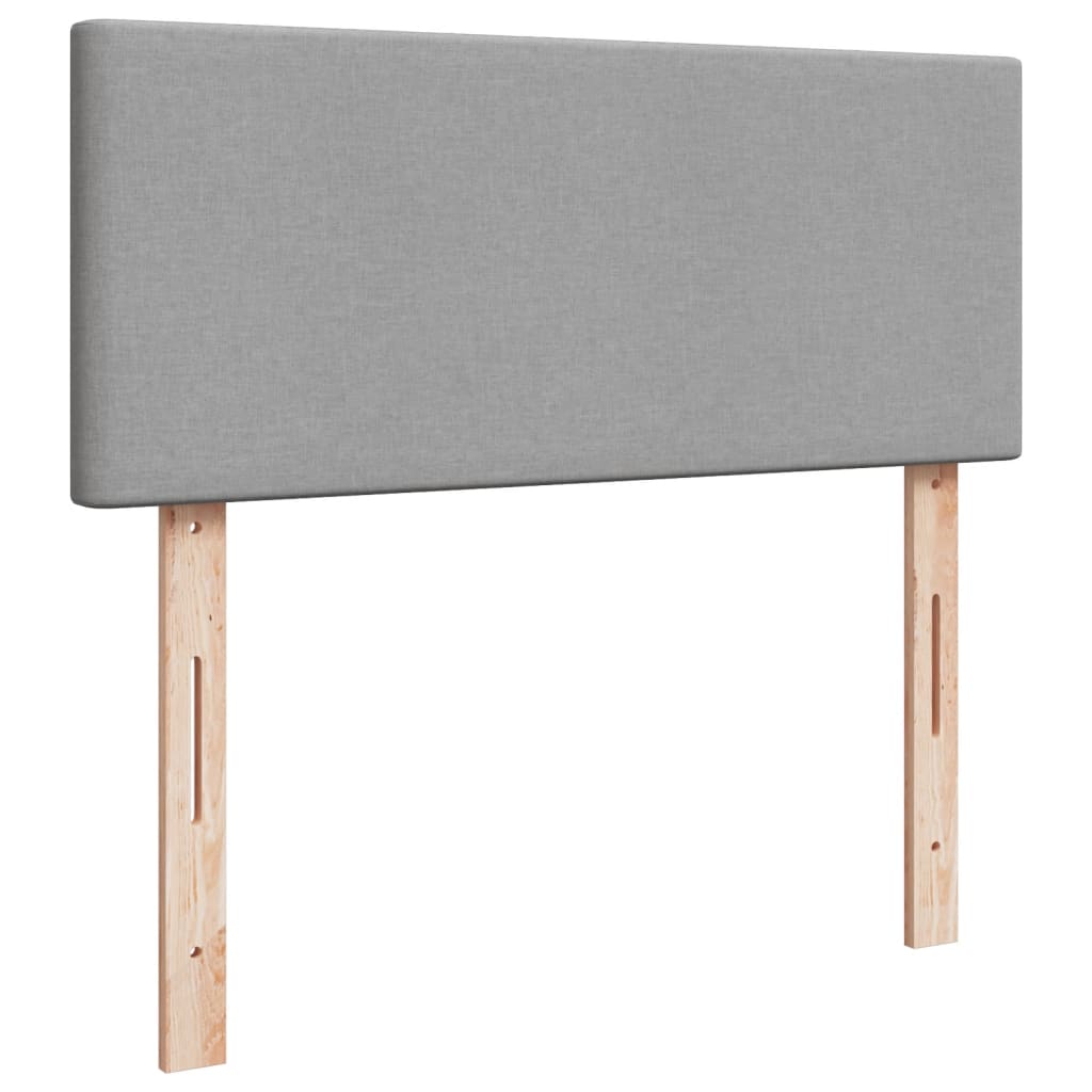 Boxspring met matras stof lichtgrijs 120x190 cm is nu te koop bij PeponiXL, paradijselijk wonen!