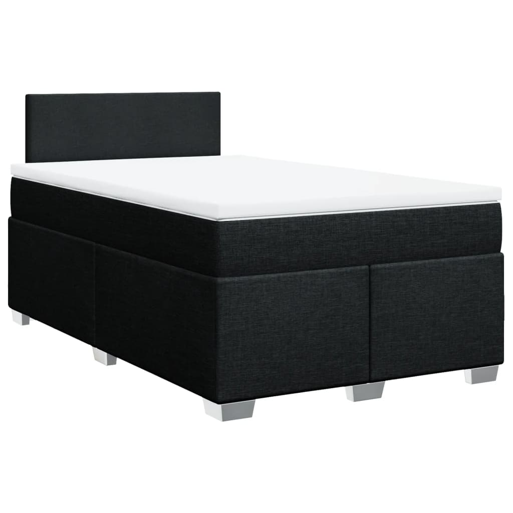 Boxspring met matras stof zwart 120x190 cm is nu te koop bij PeponiXL, paradijselijk wonen!