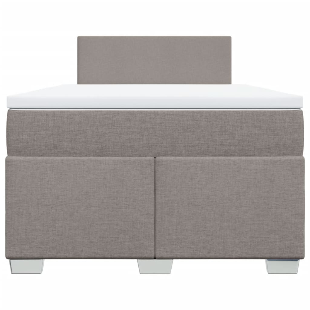 Boxspring met matras stof taupe 120x190 cm is nu te koop bij PeponiXL, paradijselijk wonen!
