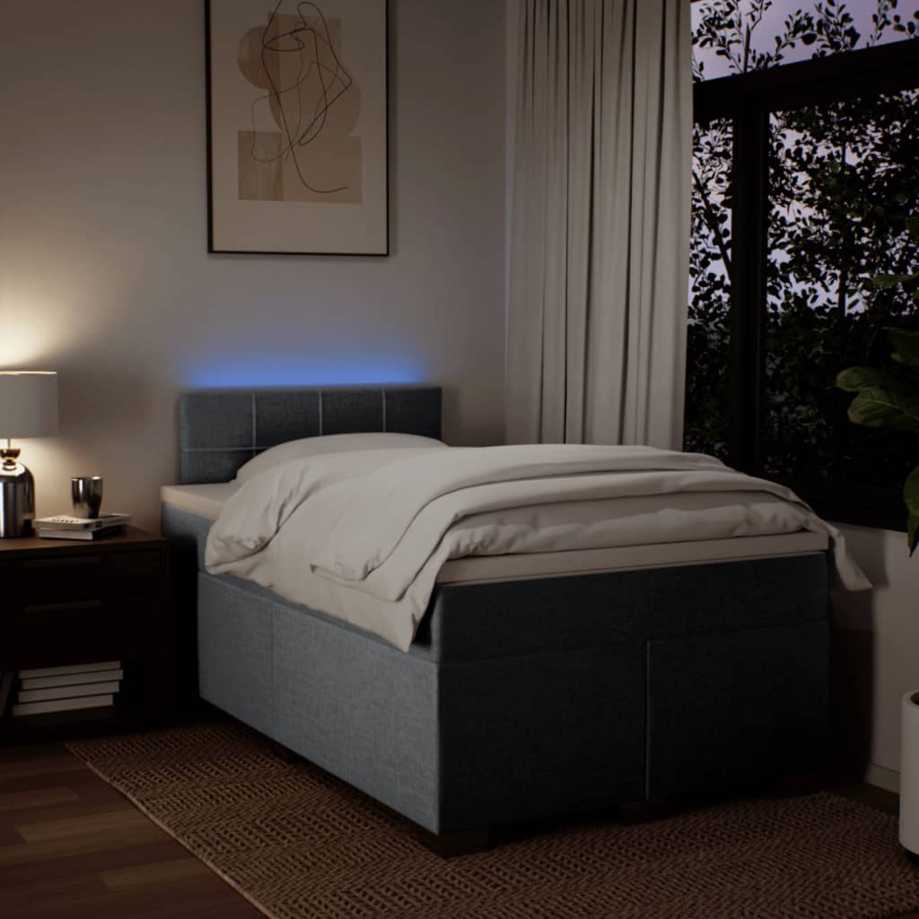 Boxspring met matras stof lichtgrijs 120x190 cm is nu te koop bij PeponiXL, paradijselijk wonen!