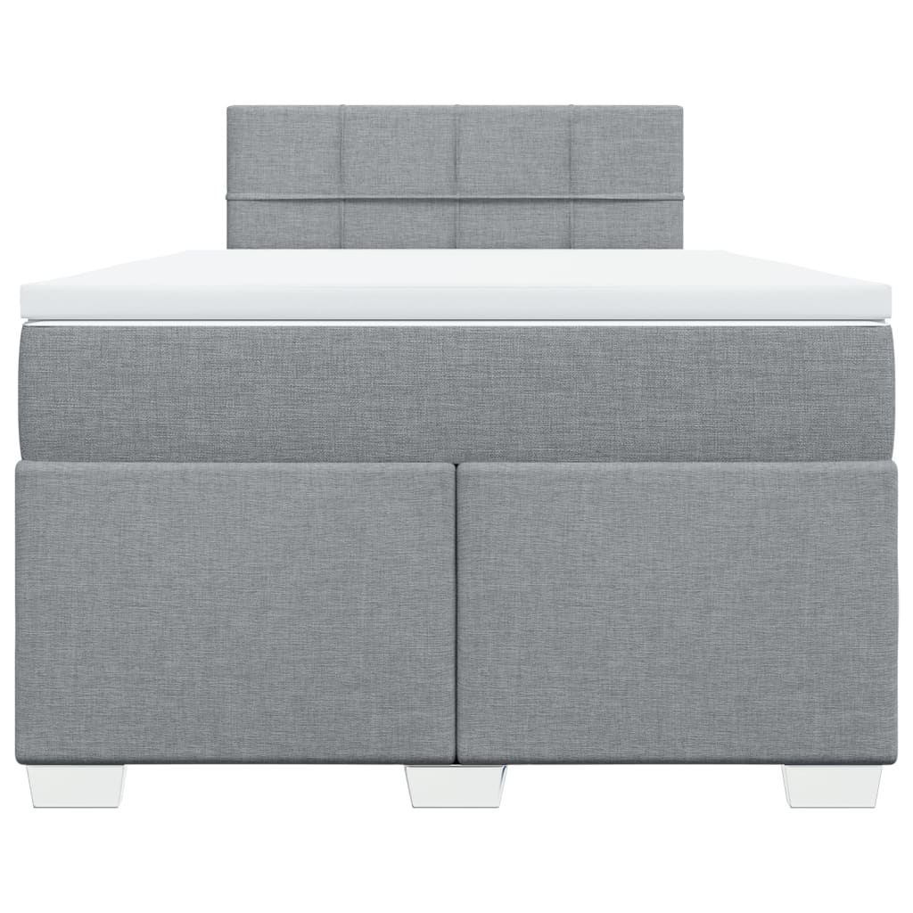 Boxspring met matras stof lichtgrijs 120x190 cm is nu te koop bij PeponiXL, paradijselijk wonen!