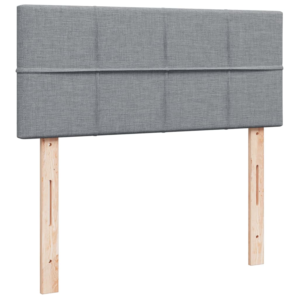 Boxspring met matras stof lichtgrijs 120x190 cm is nu te koop bij PeponiXL, paradijselijk wonen!