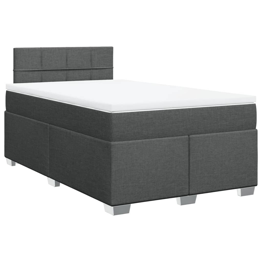 Boxspring met matras stof donkergrijs 120x190 cm is nu te koop bij PeponiXL, paradijselijk wonen!