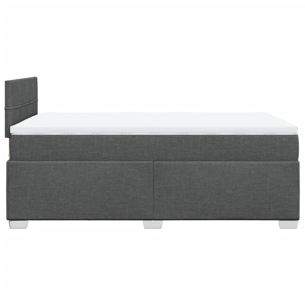 Boxspring met matras stof donkergrijs 120x190 cm is nu te koop bij PeponiXL, paradijselijk wonen!