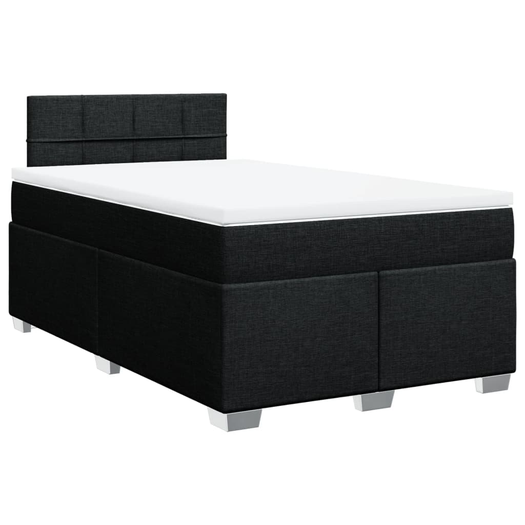 Boxspring met matras stof zwart 120x190 cm is nu te koop bij PeponiXL, paradijselijk wonen!