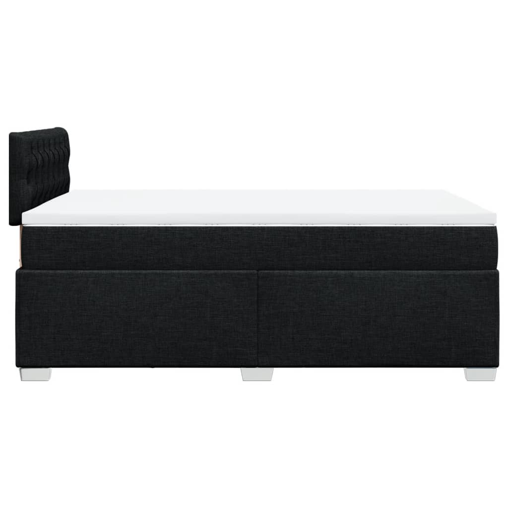 Boxspring met matras stof zwart 120x190 cm is nu te koop bij PeponiXL, paradijselijk wonen!